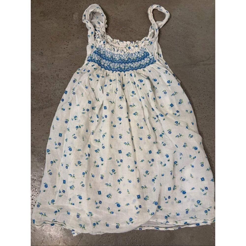 Doen Girls Floral Sleeveless Dress | White in 2 Toddler